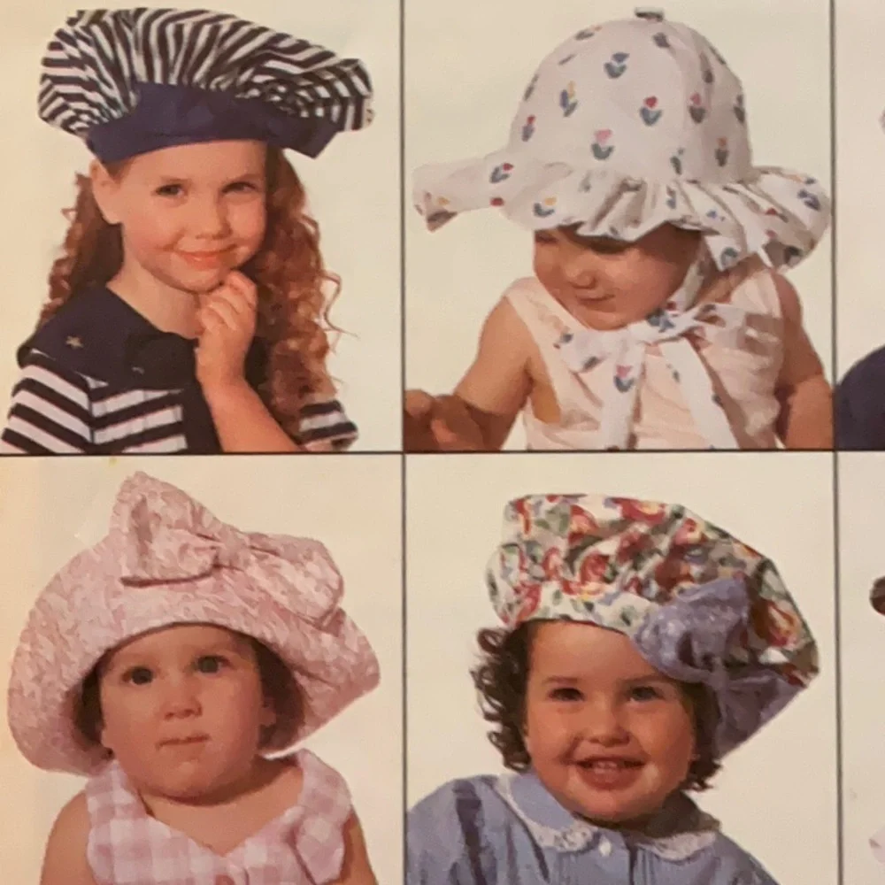 Vtg. McCall’s Crafts 6210 Pattern Infants-Children’s-Boys’ and Girls Hat Package